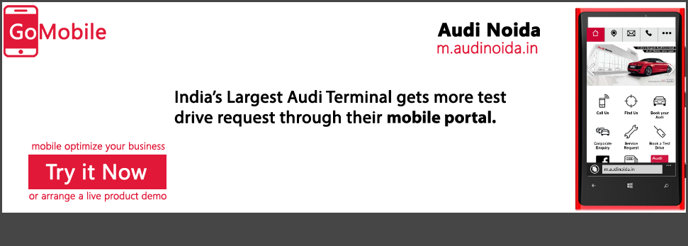 Audi Noida uses a Live Mobile Platform.