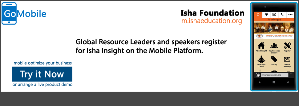 Isha Foundation uses a mobile portal.