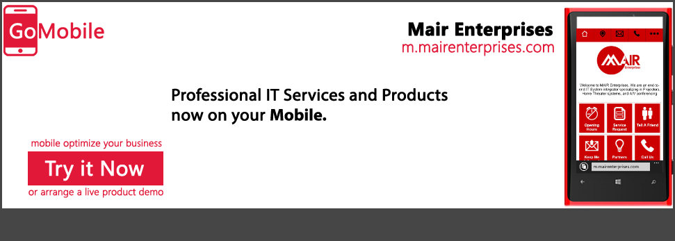 Mair Enterprises uses a mobile solution.